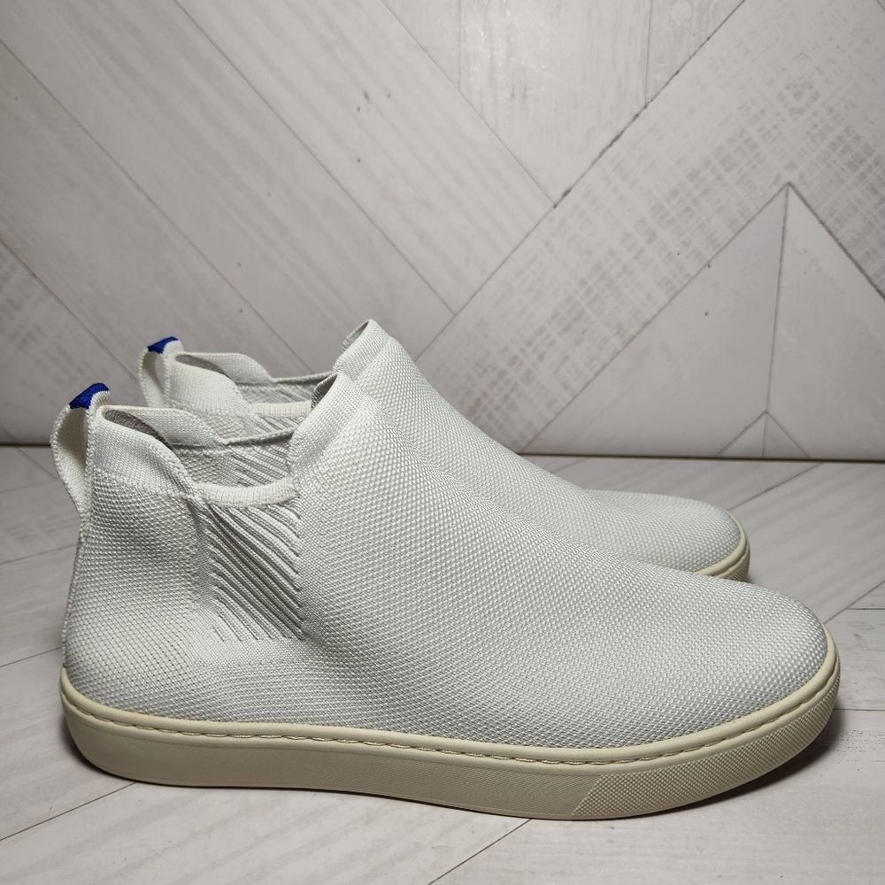 Rothy’s The Chelsea Slip On High-Top Sneakers Size 9 White